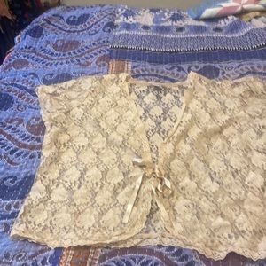 Lace sheer cover top